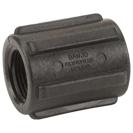 Banjo RC100-075 - Reducing Coupling, Polypropylene, 1" x 3/4", Schedule 80, 300 psi Max Pressure