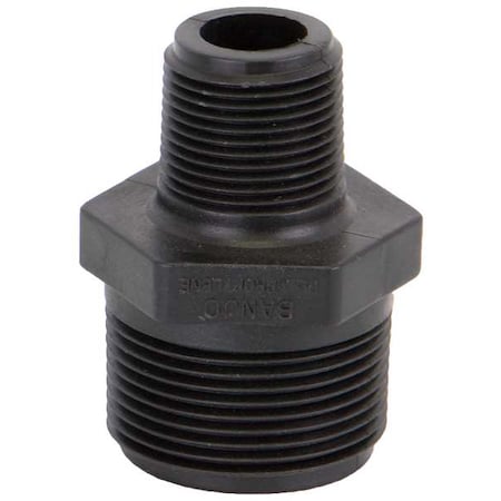 Banjo RN125-075 - Reducing Nipple, Polypropylene, 1-1/4" x 3/4", Schedule 80, 300 psi Max Pressure