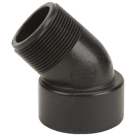 Banjo SL150-45 - 45 Degree Street Elbow, Polypropylene, 1-1/2", Schedule 80, 300 psi Max Pressure