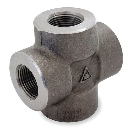 1MMZ5 - Cross Cross, 1" Pipe, FNPT, Black Forged Steel, Class 3000