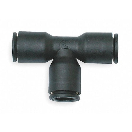 Legris 3104 62 00 - Push-Fit Tee Fitting, 1/2 in Tube Size, Brass, Fiberglass-Reinforced Nylon, Black, 10 PK