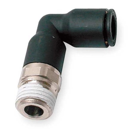 Legris 3129 56 11 - Push-Fit Elbow Fitting, 1/4 in Tube Size, Fiberglass-Reinforced Nylon, Black, 10 PK