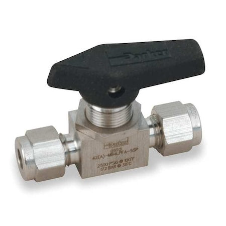 Parker 6A-MB6LPFA-SSP - 3/8" Compr Stainless Steel Ball Valve Inline