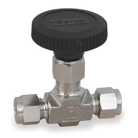 Parker 4A-V4LN-SS - Needle Valve,Straight,316 SS,1/4 In.
