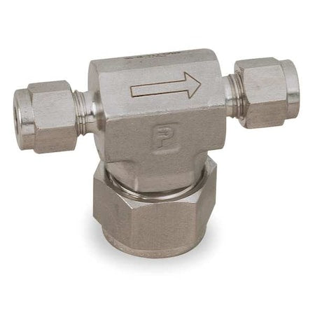 Parker 4A-FT4-10-SS - Tee, SS, Comp 1/4", Comp 1/4",