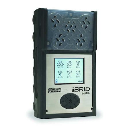 Industrial Scientific MX6-K1030301 - MX6 i Brid Multi-Gas Detector, IP64, Audible, Vibrating, Visual, LCD, 10.5 hr Battery Life