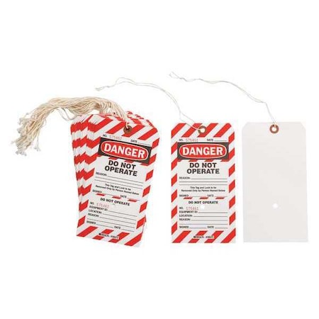 Brady CLT4 - Lockout Tag,7-1/2 x 4 In,Do Not Opr,PK25