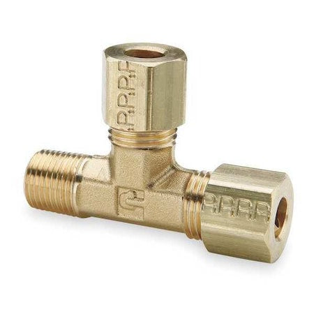 Parker 171C-4-4 - 1/4" Compression x MNPT Brass Run Tee 10 PK