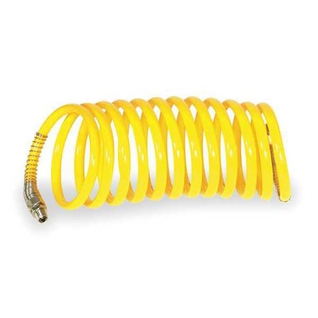 Speedaire 1VEJ2 - 3/8" ID x 25 ft Nylon Coiled Air Hose 165 PSI YL