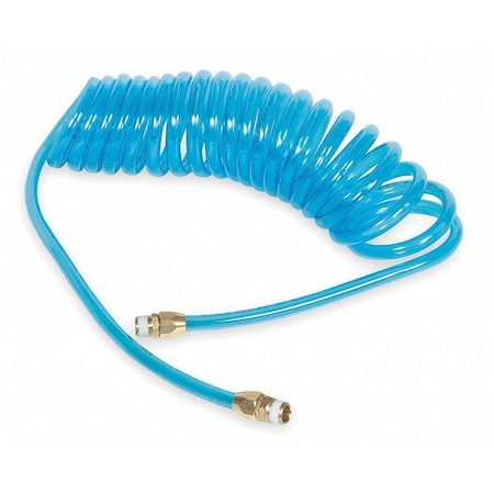 Speedaire 1VEK2 - 3/8" ID x 10 ft Polyurethane Coiled Air Hose 125 PSI BL