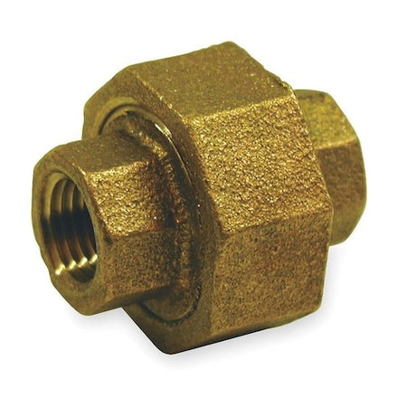 N/A 1VFJ6 - Union Red Brass Union, 1/8 in Female NPT X 1/8 in Female NPT