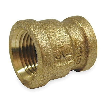 1VGC9 - Reducing Coupling Red Brass Reducing Coupling, 1/2 in Female NPT X 1/4 in Female NPT