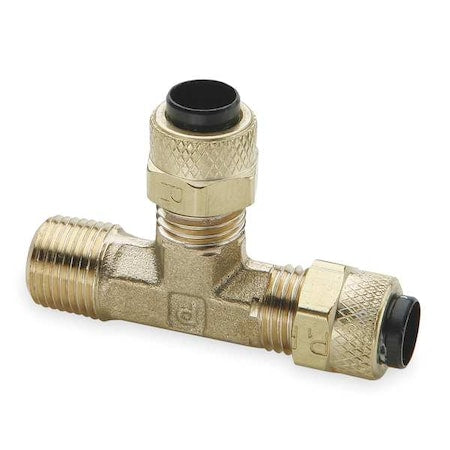 Parker 171P-4-2 - 1/4" Compression x 1/8" MNPT Brass Run Tee 10 PK