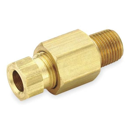 Parker 68HD-4-2 - 1/4" Compression x 1/8" MNPT Brass Connector 10 PK