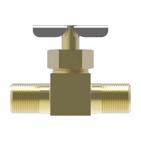 Weatherhead 6810 - Needle Valve,Straight,Brass,1/8 In.,MNPT