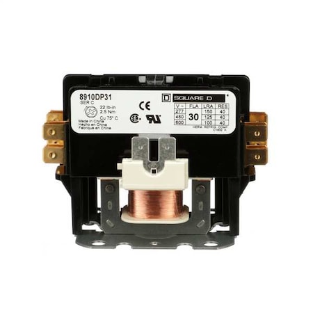 Square D 8910DP31V02 - Definite Purpose Magnetic Contactor, 120 V AC, 1 P, Non-Reversing, 1 Phase