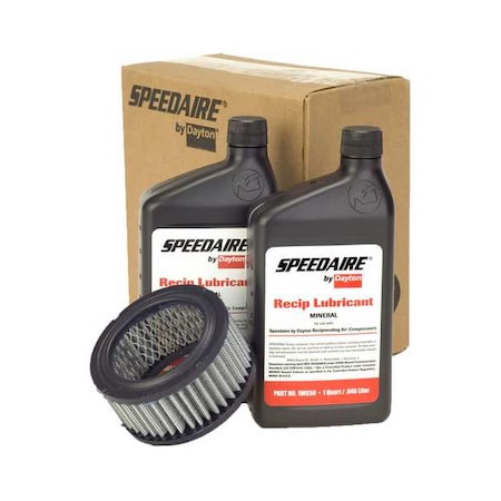 Speedaire 1WF46 - Air Compr Maint Kit, 2 qt Oil,Air Filter