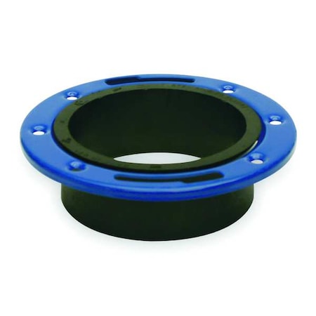 Mueller Industries 1WHR5 - Adj. Closet Flange w/ Metal Ring 4x3", Size: 4" x 3"
