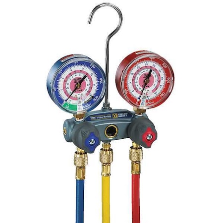 Yellow Jacket 49847 - Manifold Gauge Set,6 ft L,3 1/8 in Gauge