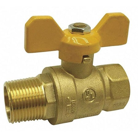 G-MBB-38TH - 3/8" FNPT x MNPT Brass Ball Valve Inline