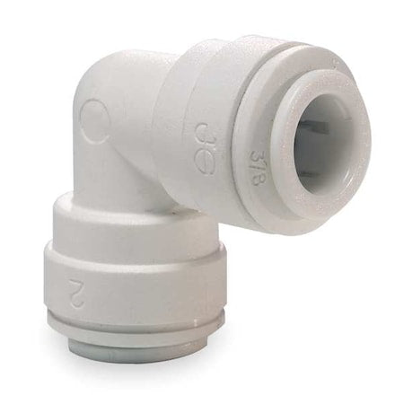 John Guest PP0312W-PK10 - Push-Fit Elbow Fitting, 3/8 in Tube Size, Polypropylene, White, 10 PK