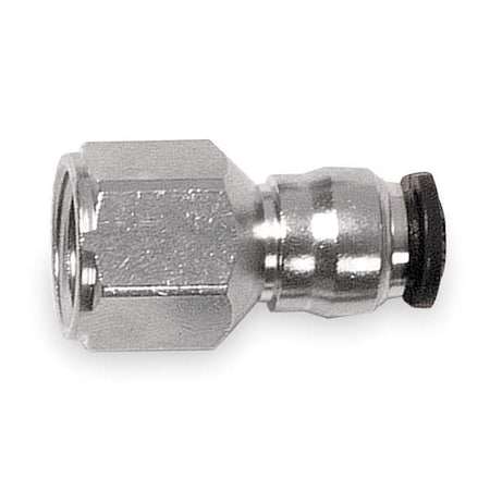Aignep Usa 50030N-10-1/4 - Push to Connect Fitting, Brass, Silver