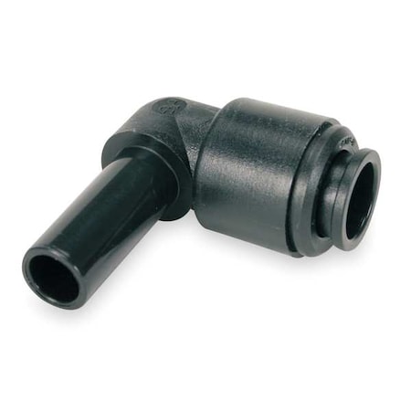 John Guest PM220606E-PK10 - Push-Fit Elbow Fitting, 1/4 in Tube Size, Acetal, Black, 10 PK
