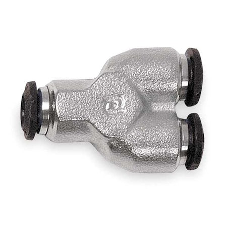 Aignep Usa 50310N-5-PK5 - Push-Fit Wye Fitting, Push-to-Connect x Push-to-Connect x Push-to-Connect, 5mm Tube OD, Metal, 5 PK