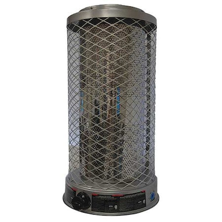 Dayton 1WVL8 - Portable Gas Floor Heater, Natural Gas, Matchless Piezo, 50/70/100,000 Btu H, 16 5/16 in L