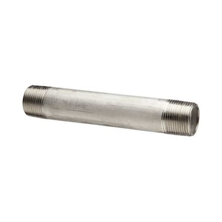T4WNE4 - 3/4" MNPT x 2-1/2" TOE Stainless Steel Pipe Nipple Sch 40