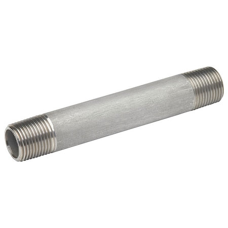 E6BNA06 - 1/8" MNPT x 3-1/2" TBE Stainless Steel Pipe Nipple Sch 80