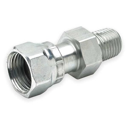 Parker 4-4 F6L-S - Swivel Connect,Zinc Steel, Fem. ORFSx M,1/4 In