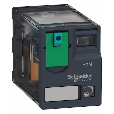 Schneider Electric RXM2AB2JD - Plug-In, General Purpose Relay, Square, 12 A, 8 Pins, Quick Connect