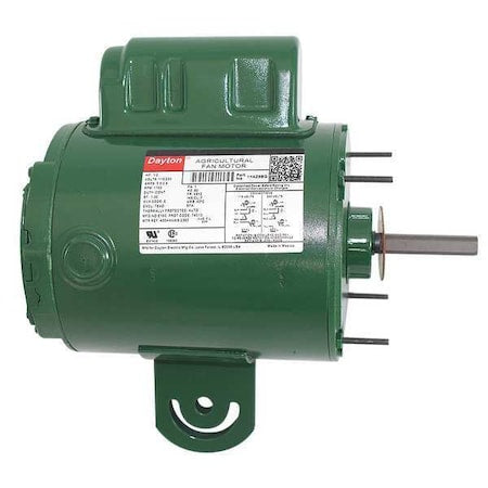 Dayton 1YAZ9BG - Agricultural Fan Motor, Permanent Split Capacitor, 1/2 HP, 115/230 V AC, 1,700 Nameplate RPM