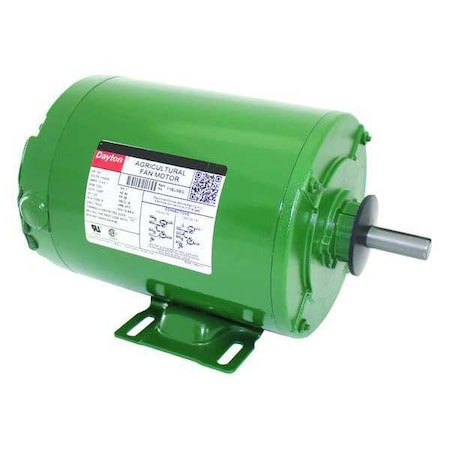 Dayton 1YBU9BG - Agricultural Fan Motor, Split-Phase, 3/4 HP, 115/230 V AC, 1,725 Nameplate RPM, 56 Frame