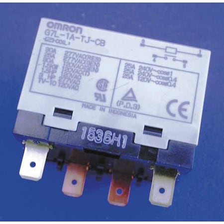 Omron G7L-1A-TJ-CB-AC100/120 - E-Bracket, Enclosed Power Relay, Square, 30 A, 4 Pins, Quick Connect