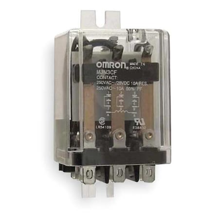 Omron MJN3CF-DC12 - Flange Relay,12 VDC,11 Pins,10 A @ 240 V AC
