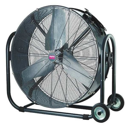 Dayton 1YNW3 - Standard Duty Air Circulator, Floor Mount, 24 in Blade Dia, 115 V, 3,600/5,800 cfm, Non-Oscillating
