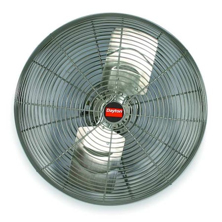 Dayton 1ZCN7 - Corrosion Resistant Standard Duty Industrial Fan, Ceiling Mount, 18 in Blade Dia, 115 V, 2,875 cfm