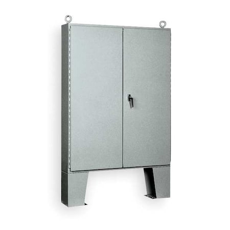 Wiegmann N12606012 - 3 Point Latch with Padlock Handle Electrical Enclosures, 60 in H, 12 in D, 60 in W, 12, Steel