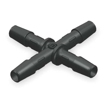 Eldon James X0-2HDPE - Cross,HDPE,Barbed1/8",1/8",1/8",1/8,PK10