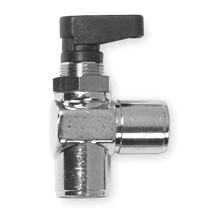 Aignep Usa 86720-04 - 1/4" FNPT Nickel Brass Mini Ball Valve Angle