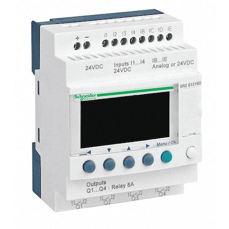 Schneider Electric SR2B121BD - Compact Smart Relay, 12 Inputs, 4 Outputs