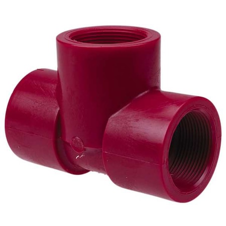 Nibco 651233 1 - Polyvinylidene,Tee,1in FNPT,1in NPT,1in NPT