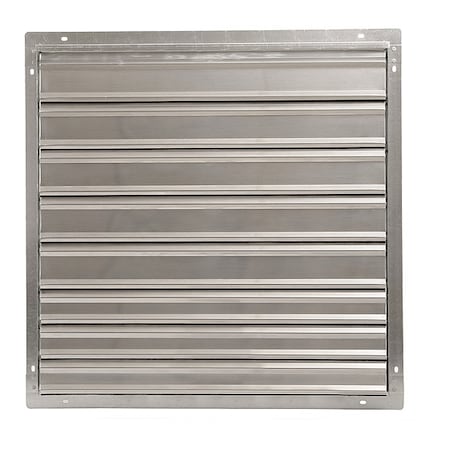 Dayton 1C055 - 30 in 33"H-W 5 3/4"L Alu Wall Backdraft Damper, 30-1/2 in x 30-1/2 in, Aluminum