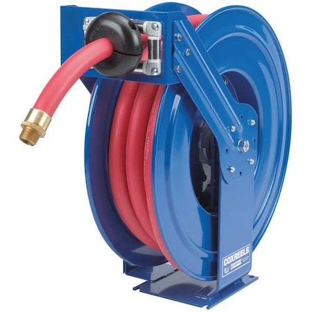 Coxreels TSHF-N-635 - Spring Return Hose Reel, 1 in Hose Diameter, 35 ft Length, 300 psi Max. Pressure, Blue