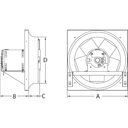 Dayton 10D983 - Exhaust Fan,16 In Bl,Aluminum, 115/230 V