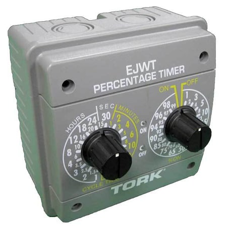 Nsi Tork EJWT - Electromechan Cycle Timer,24hr,Gray,Metal