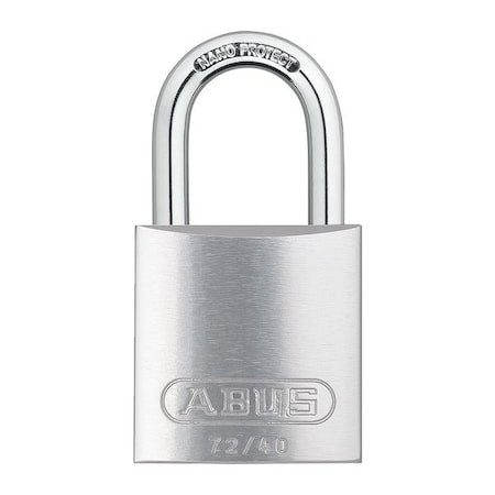 Abus 72 /40 KAx3 Silver - Lockout Padlock, Keyed Alike, Aluminum, Silver, 1 in Shackle Height, 1 1/2 in Body Width, 3 PK