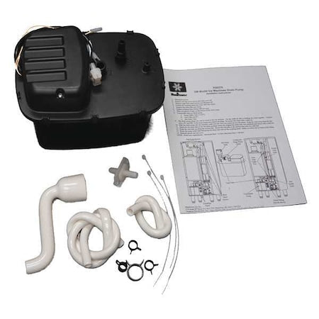 Manitowoc K-00376 - Drain Pump, Black, Plastic, 9 in H